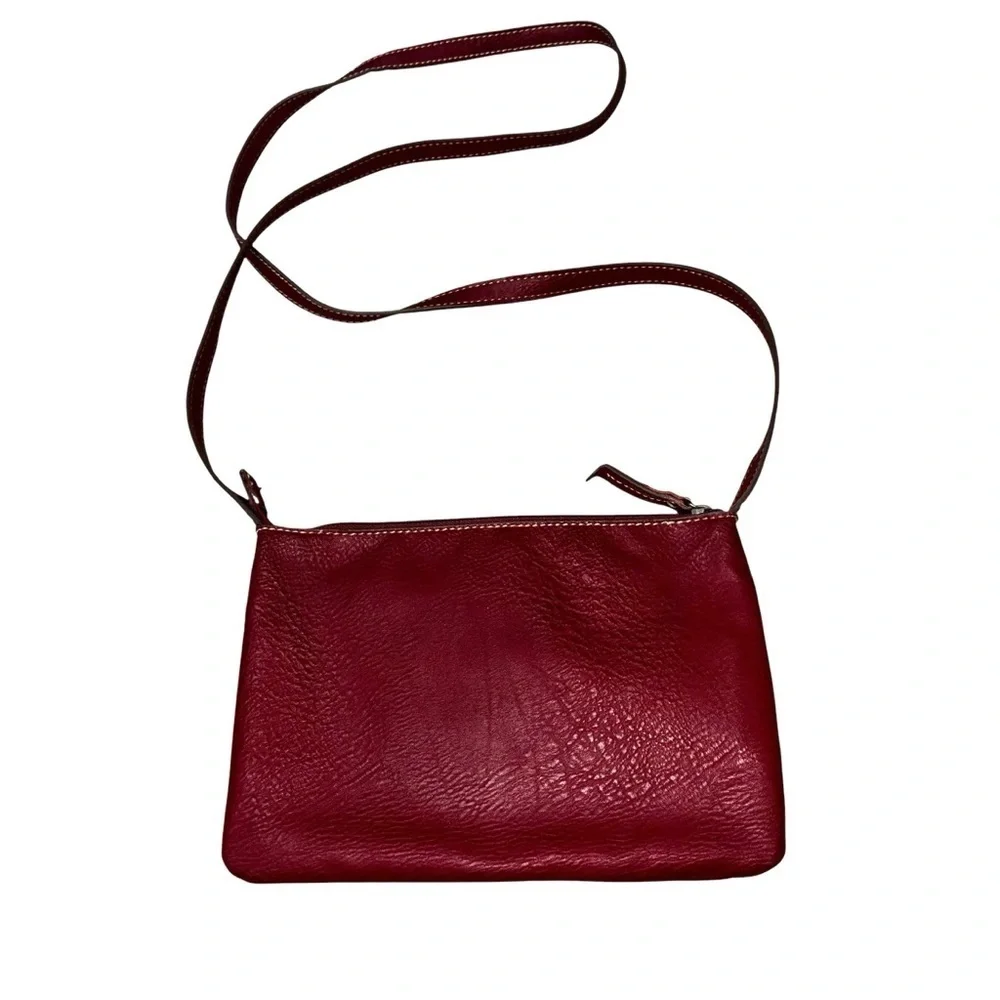 Relic Women's Crossbody Bag Red Leather Small Multi Compartment Card Slots